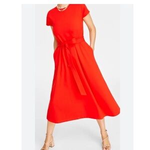 On 34th Women's Small Tie-Waist A-Line Midi
